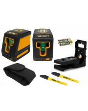 SMART365 LASER KRZYŻOWY ZIELONY 30M + UCHWYT + MARKER STANLEY