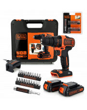 BLACK+DECKER WIERTARKO-WKRĘTARKA BDCDD186KB + BITY