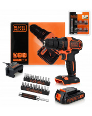 BLACK+DECKER WIERTARKO+WKRĘTARKA 18 V BDCDD186 AKU + BITY