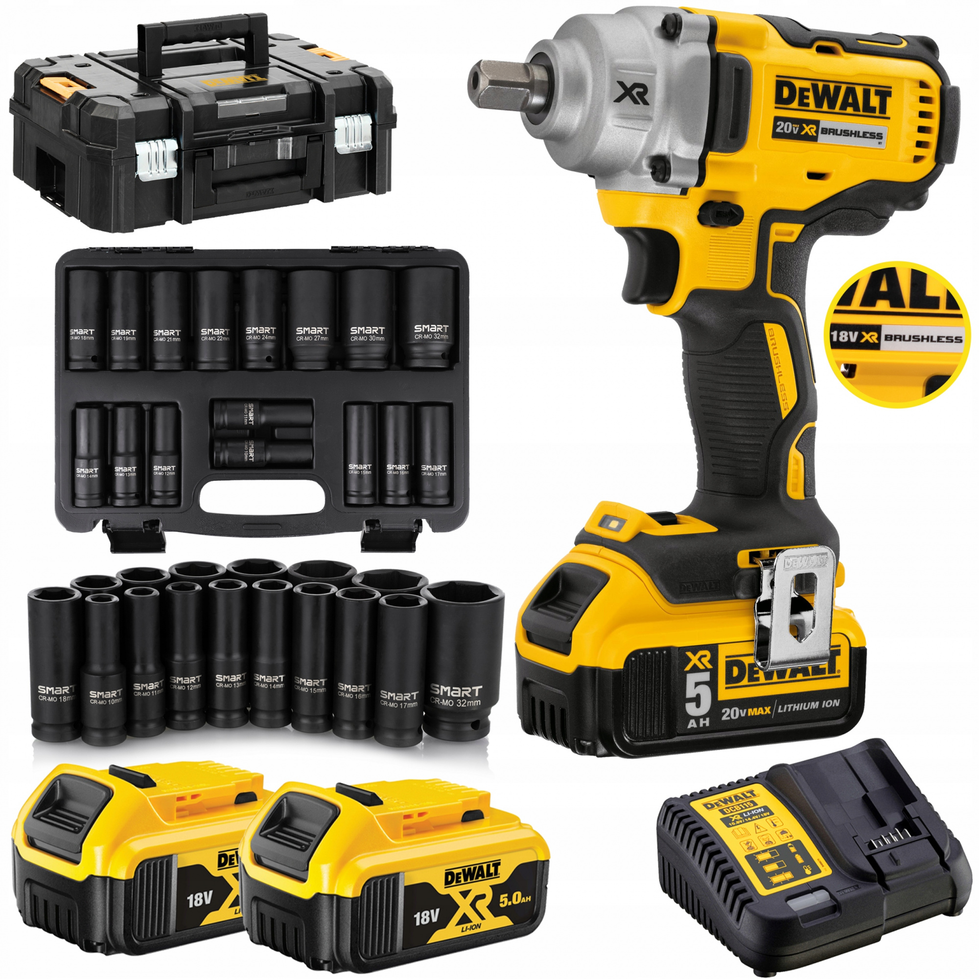DEWALT KLUCZ UDAROWY 1/2 DCF894P2 + NASADKI DŁUGIE - 365pro.pl