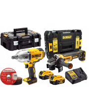 DEWALT ZESTAW ELEKTRONARZĘDZI DCF899 DCG405 2XAKU + TARCZE 25SZT