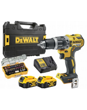 DEWALT WIERTARKO-WKRĘTARKA 18V 2X5AH 70NM DCD796P2 + BITY DT7969