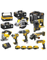 DEWALT ZESTAW COMBO 7SZT NARZĘDZI 18V 4X5AH TSTAK