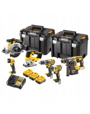 DEWALT ZESTAW COMBO 6 NARZĘDZI 18V 3 AKUMULATORY 5AH 2xTSTAK DCK690P3T