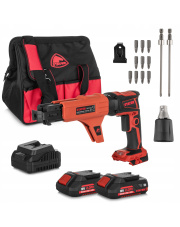 STAYER WKRĘTARKA DO PŁYT GK AKU 18V MAGAZYNEK Z PODAJNIKIEM 2X2AH +TORBA