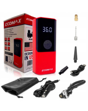KOMPRESOR AKUMULATOROWY INFLATOR 10 BAR POWERBANK USB LATARKA LED ECOMAX